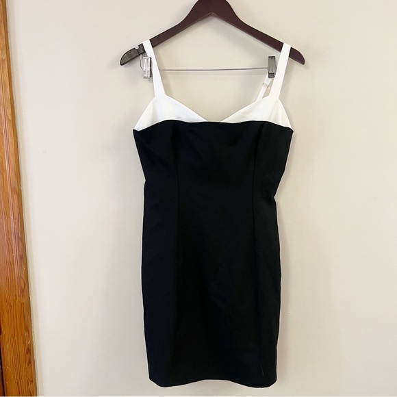 Abercrombie & Fitch Contrast Sweetheart Corset Mini Dress Size Medium NEW Black - Picture 3 of 12